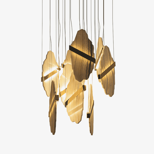 auralith-chandelier-anzaz-Gold & White-1