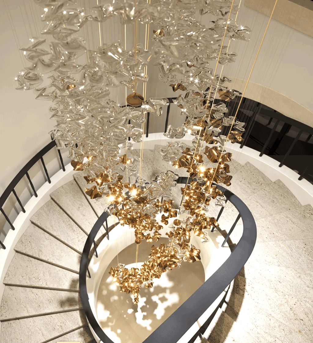 diy-sand-sea-chandelier-anzaz-Clear & Gold-13