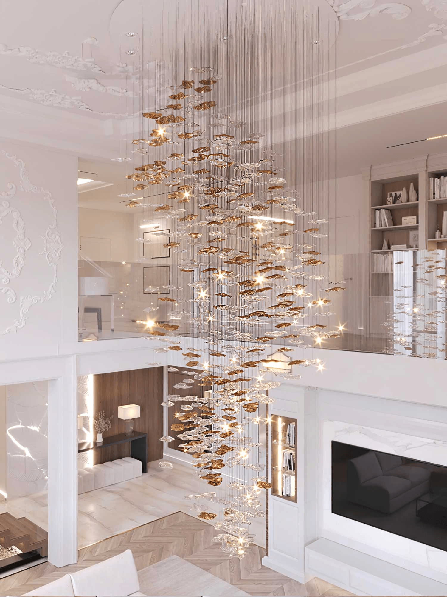 diy-sand-sea-chandelier-anzaz-Clear & Amber-10