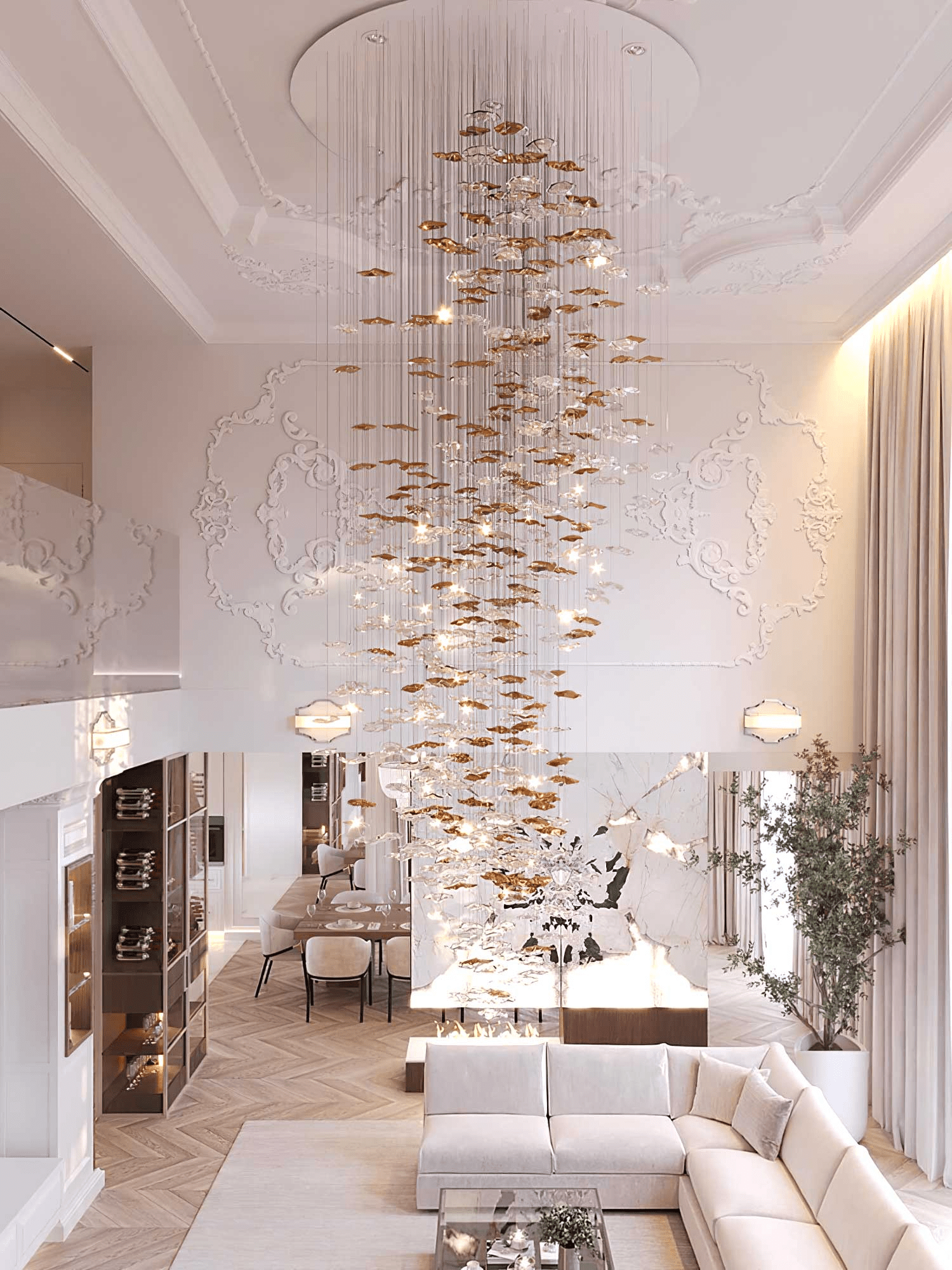 diy-sand-sea-chandelier-anzaz-Clear & Amber-6