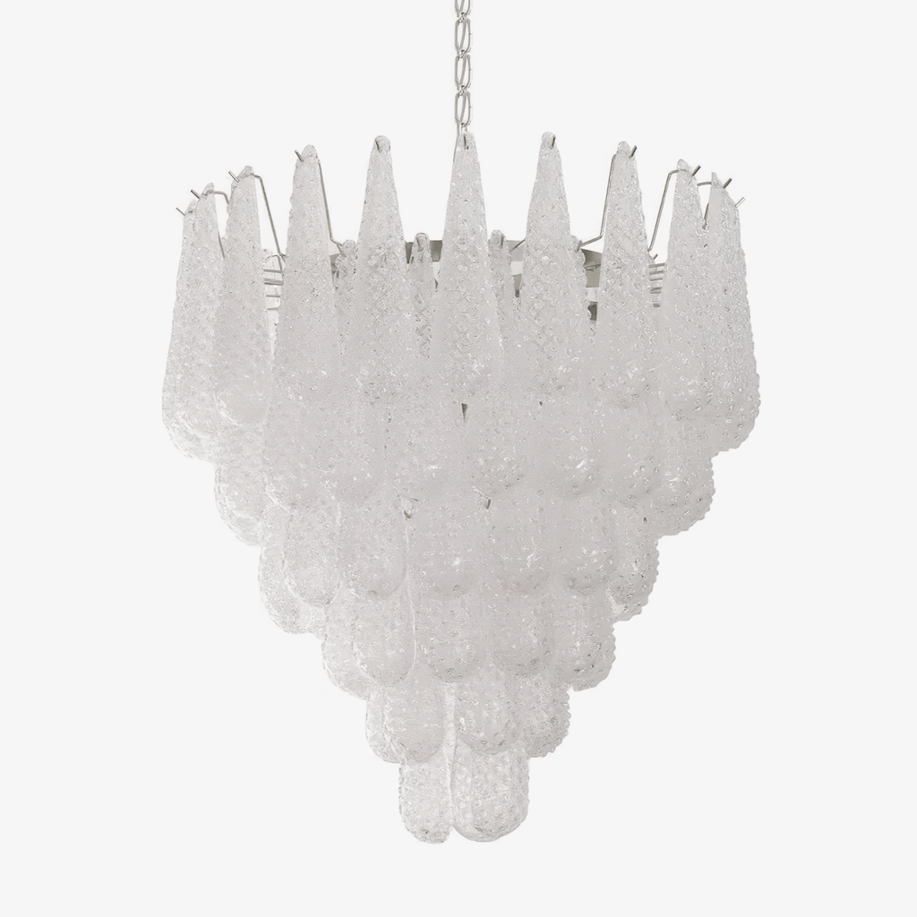 grid-glass-waterfall-chandelier-anzaz-Chrome & White-1