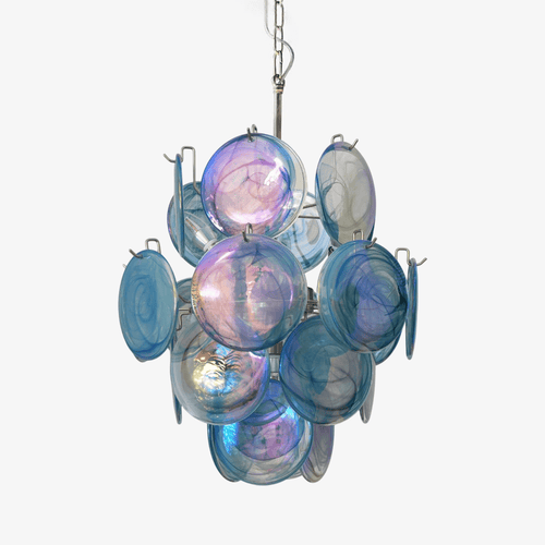 blue-murano-disc-glass-chandelier-anzaz-Nickel & Blue Glass-1