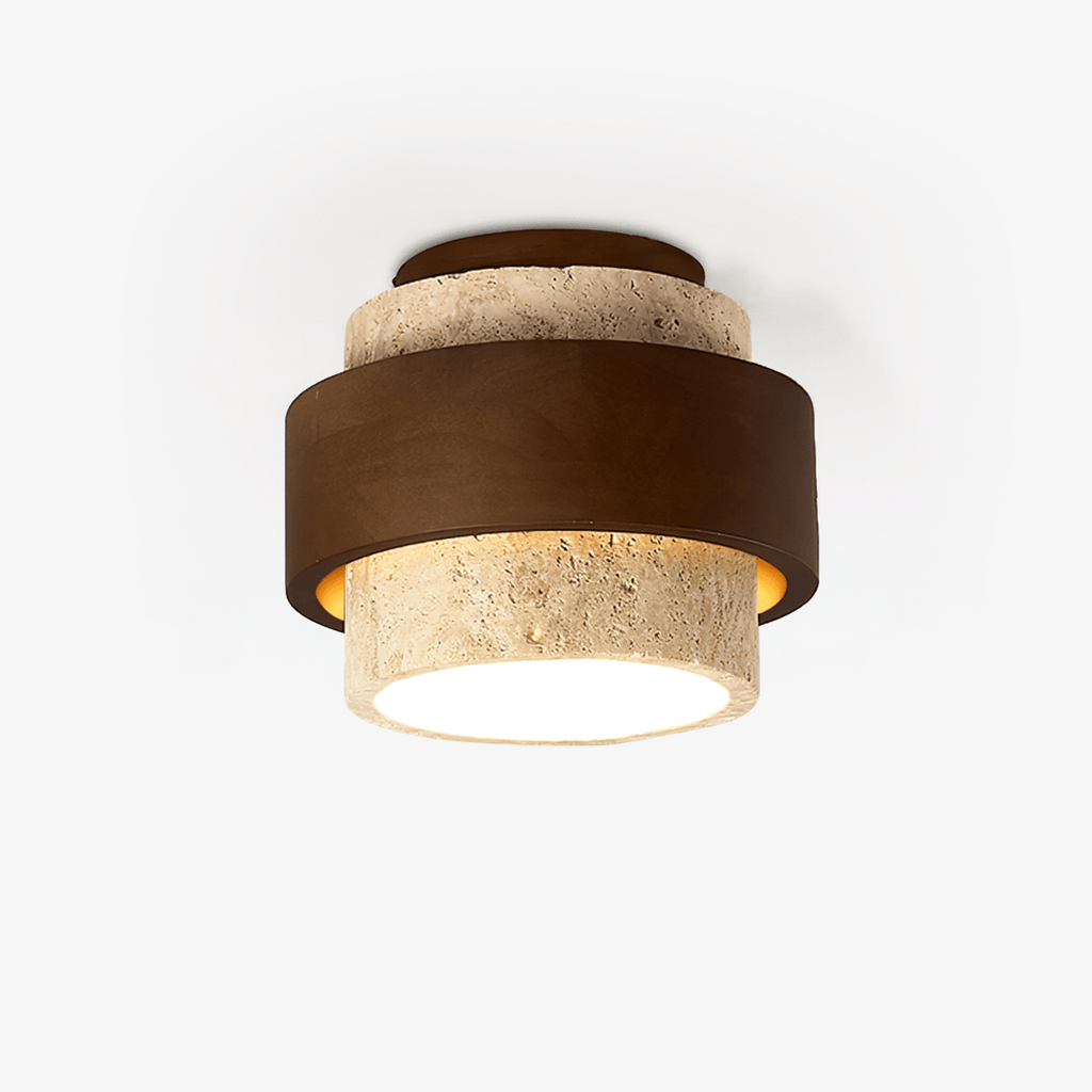 stonova-ceiling-lamp-anzaz-Yellow Travertine & Dark walnut-1