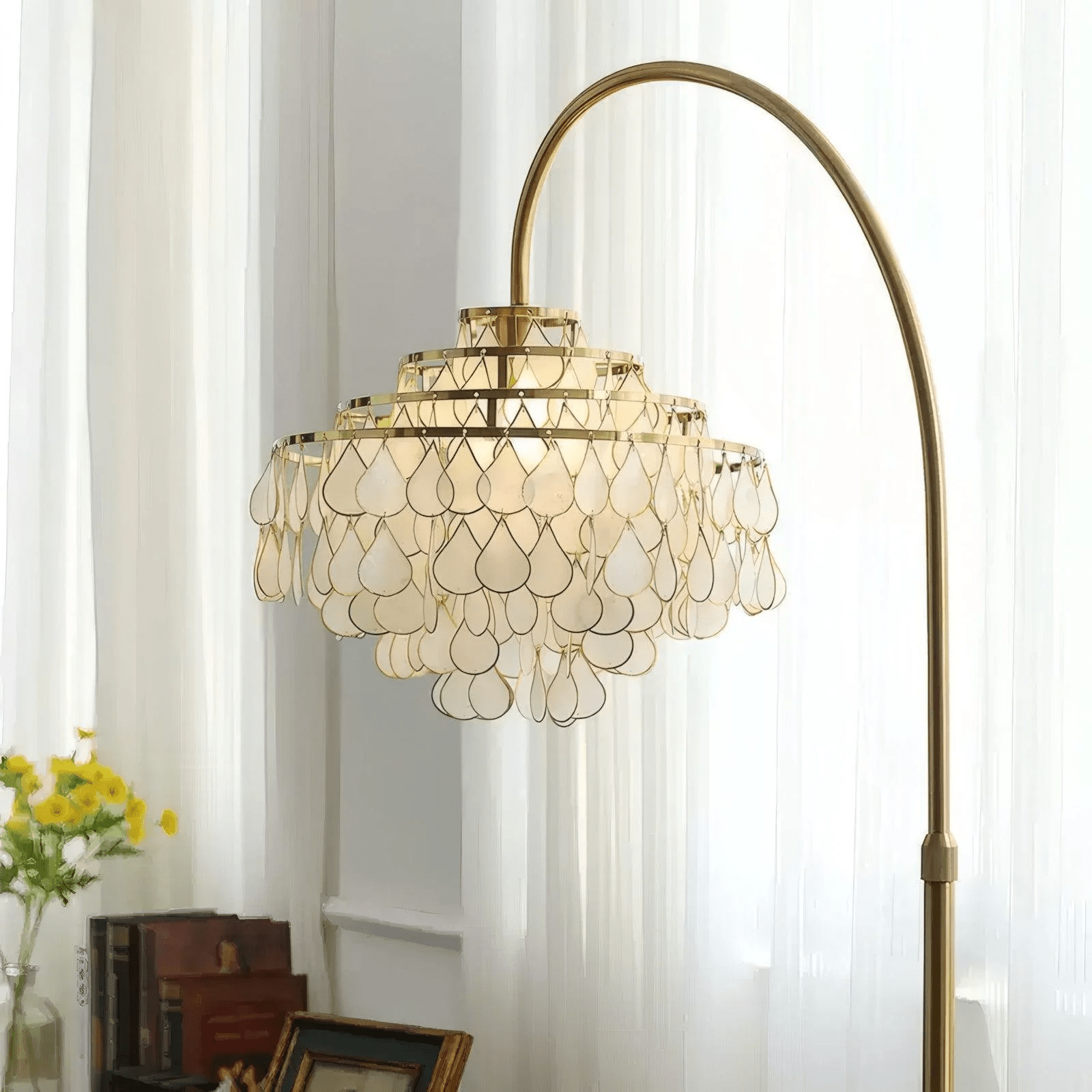 shells-floor-lamp-anzaz-White & Gold-4