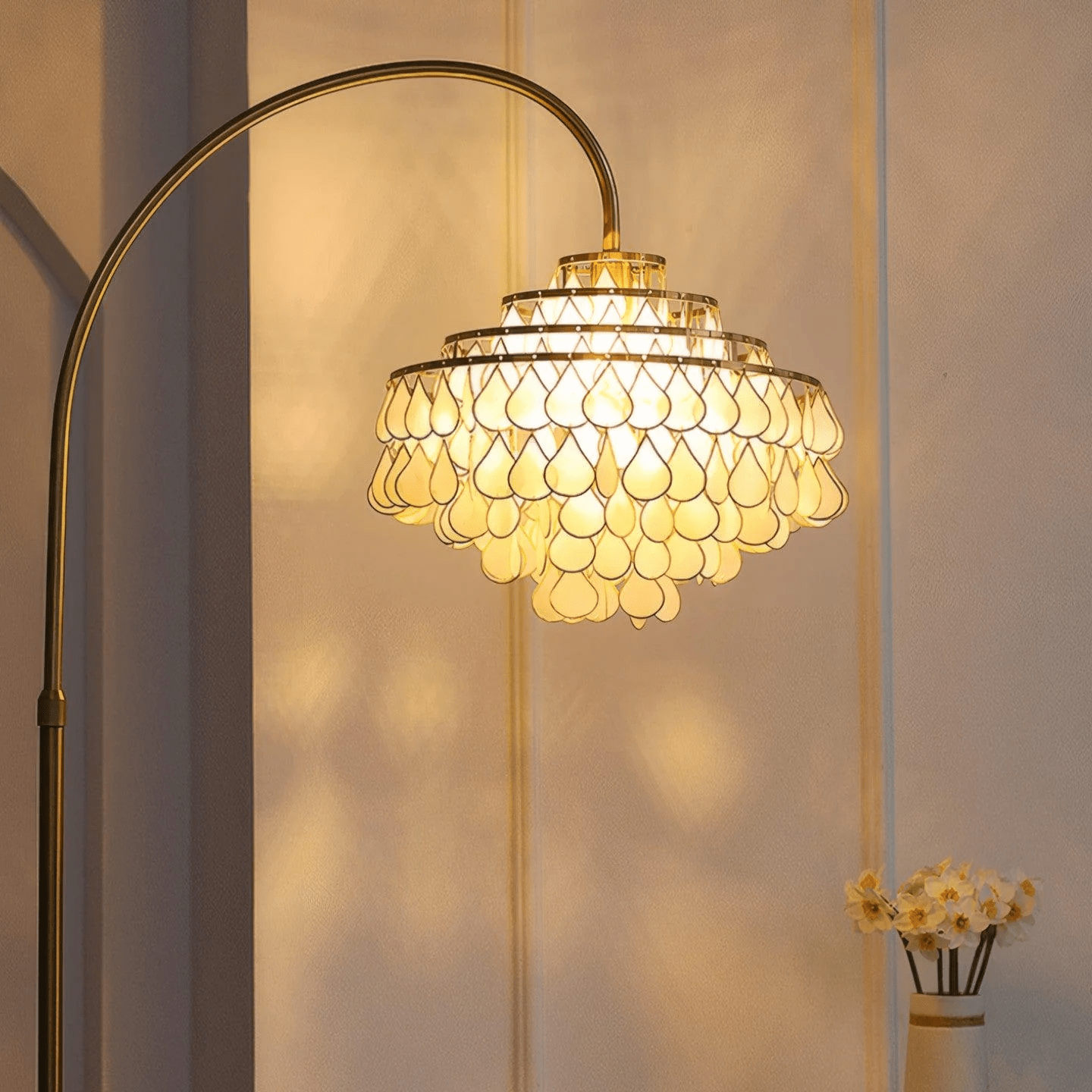 shells-floor-lamp-anzaz-White & Gold-5