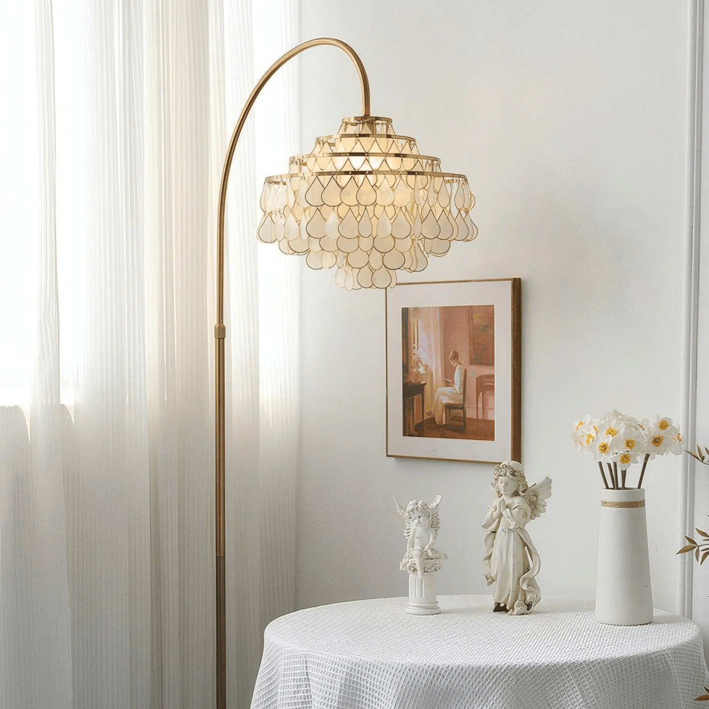 shells-floor-lamp-anzaz-White & Gold-2