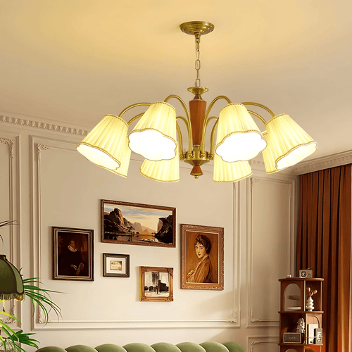 bellora-bloom-chandelier-anzaz-Gold & Walnut Wood & White-2