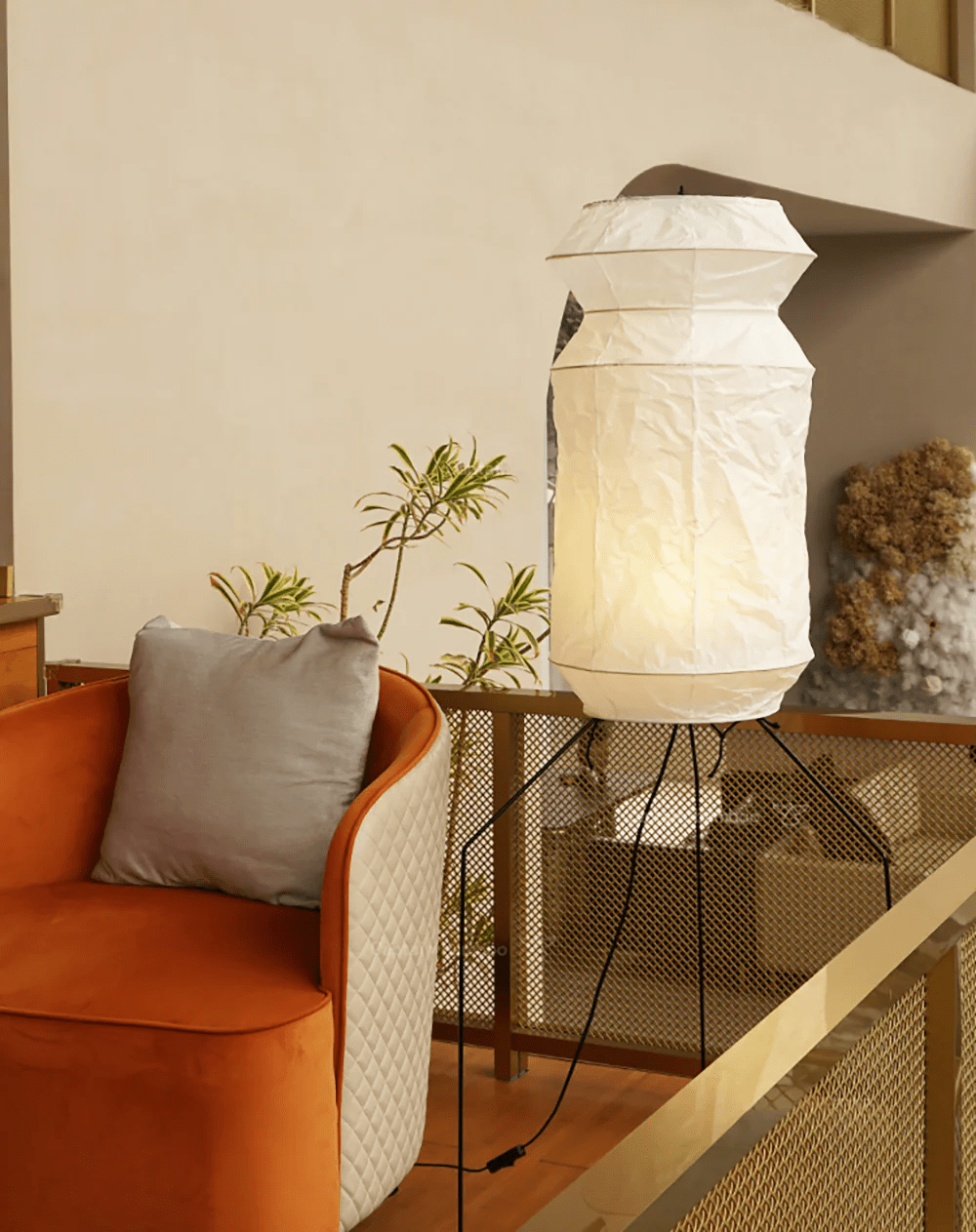 washi-paper-uf3-l6-floor-lamp-anzaz-Black & White-2
