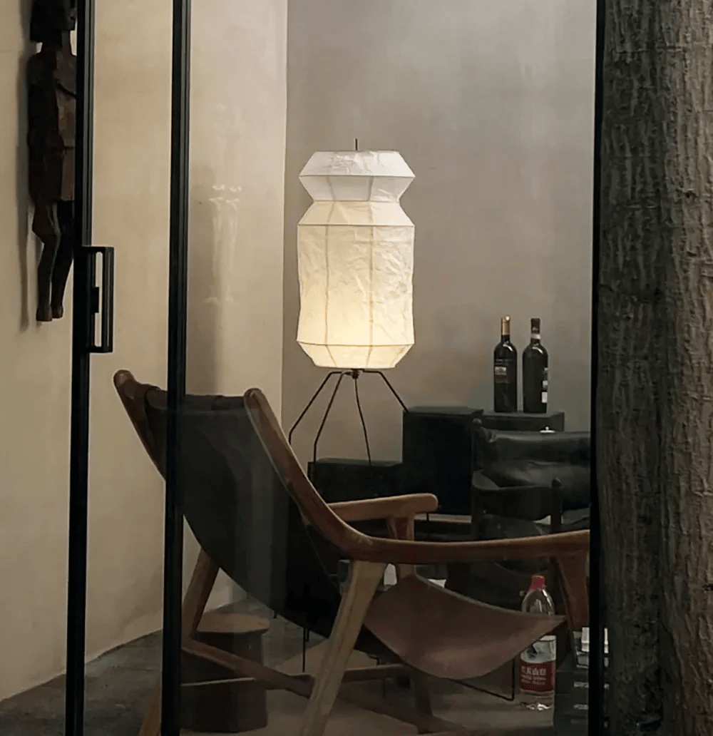 washi-paper-uf3-l6-floor-lamp-anzaz-Black & White-3