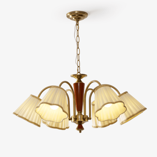 bellora-bloom-chandelier-anzaz-Gold & Walnut Wood & White-1