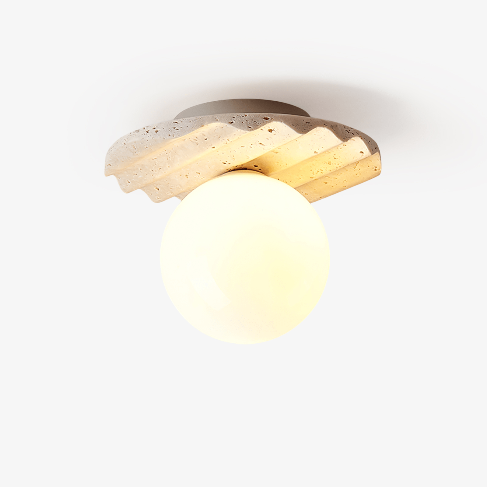 terra-globe-ceiling-light-anzaz-Yellow Travertine & White-1