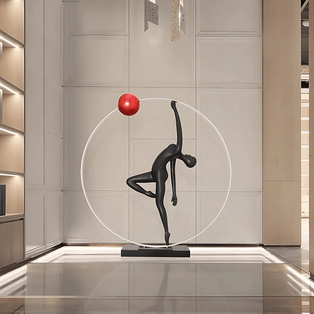 balance-sculpture-floor-ornaments-anzaz-Black & Red-3