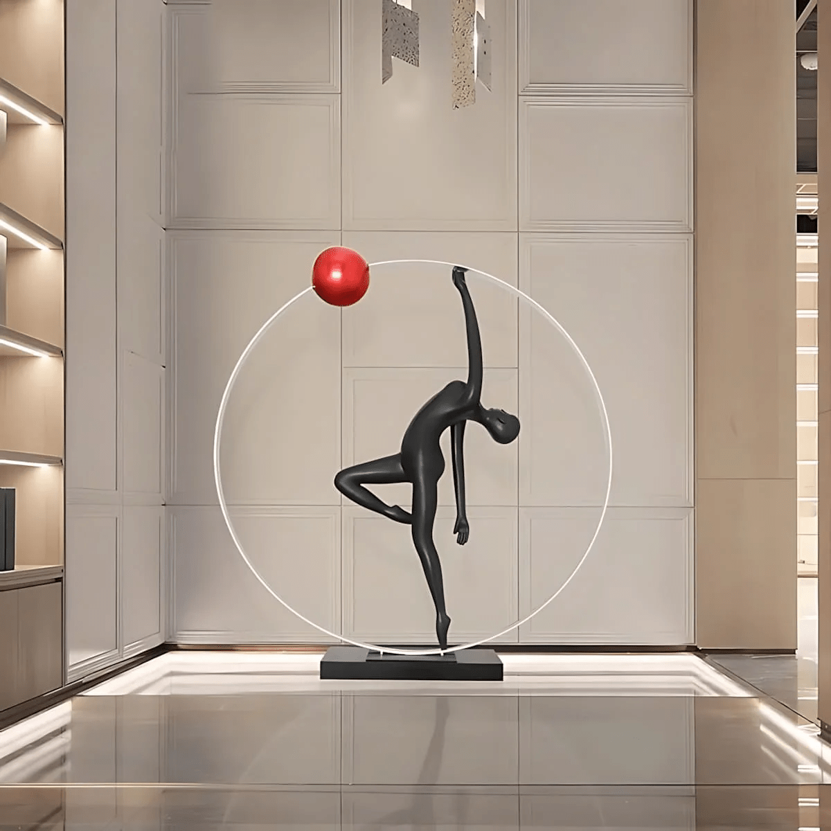 balance-sculpture-floor-ornaments-anzaz-Black & Red-3
