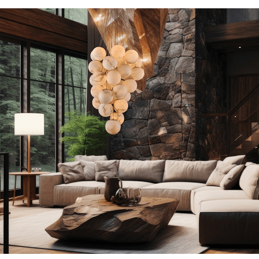 cluster-alabaster-globe-chandelier-anzaz-Gold & White-2