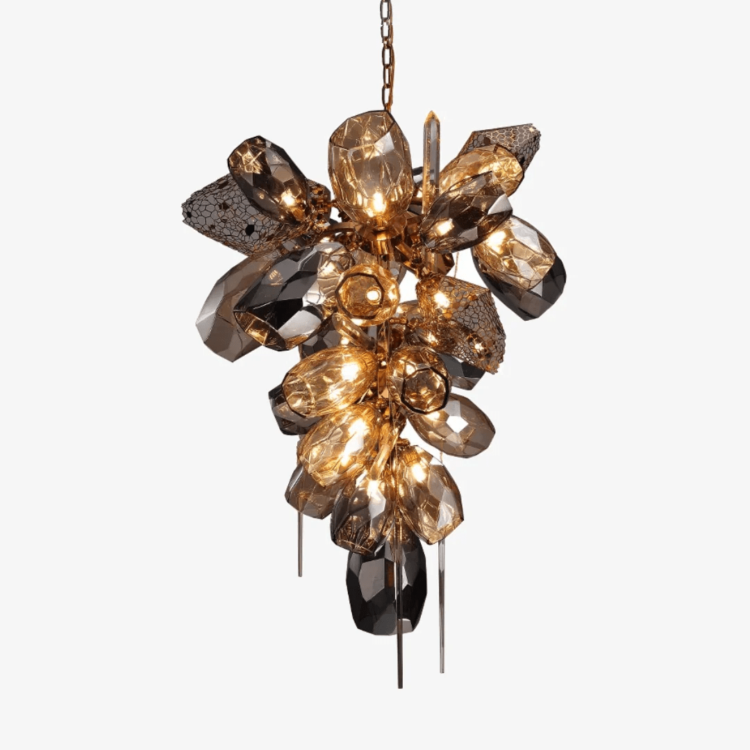 modern-art-glass-crystal-chandelier-anzaz-Gold & Grey & Amber-1