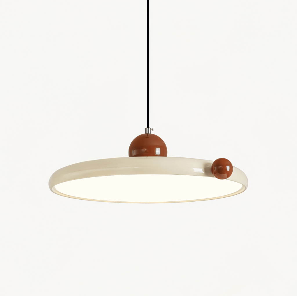 lola-round-pendant-light-anzaz-Red & Beige-1