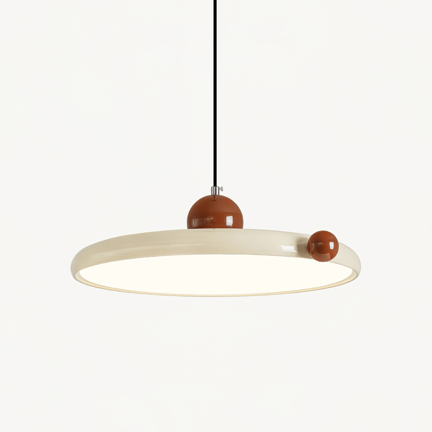 lola-round-pendant-light-anzaz-Red & Beige-1