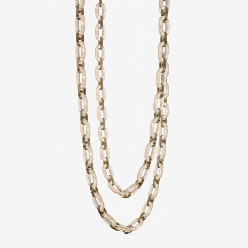 chain-link-chandelier-anzaz-Gold & White-1