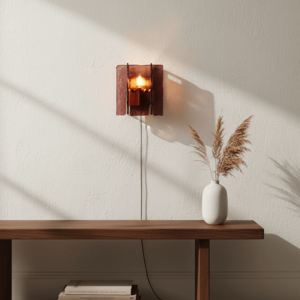 blason-plug-in-wall-light-anzaz-Gold & Wine red-3