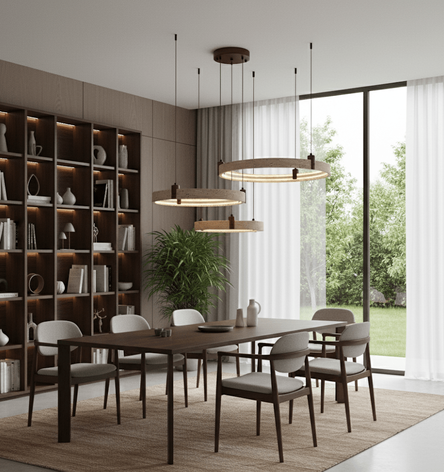 celestial-orbit-travertine-chandelier-anzaz-Yellow Travertine & Walnut Wood-5