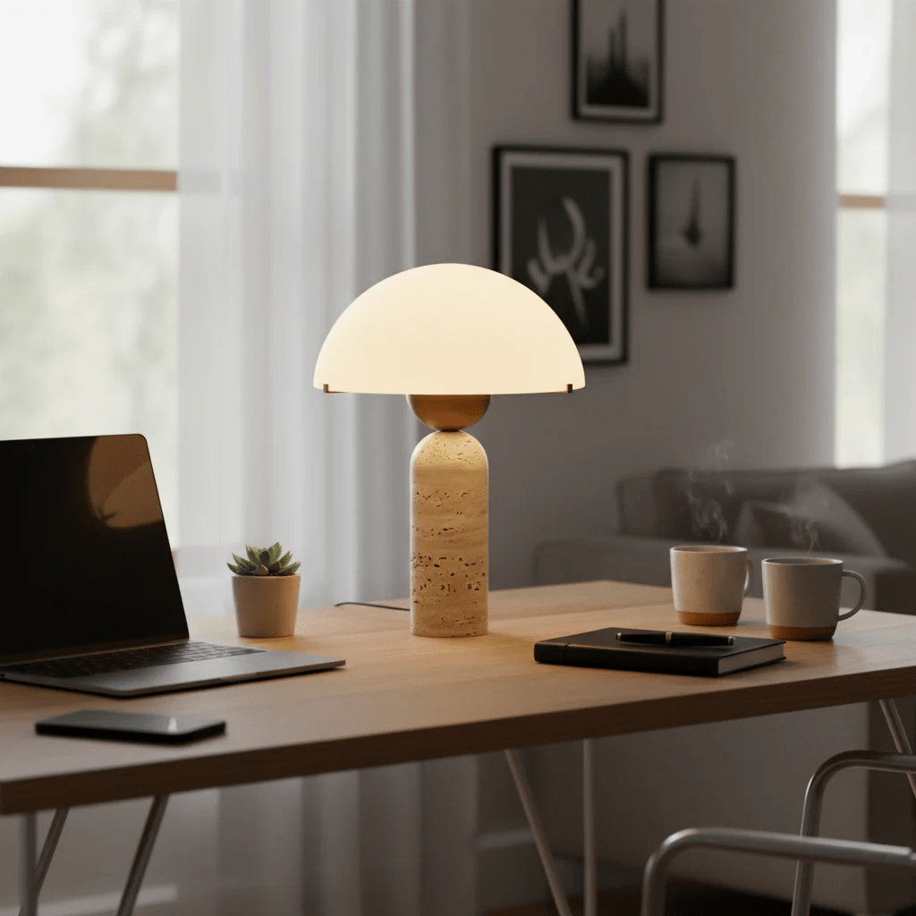 dome-mushroom-table-lamp-anzaz-White Marble-2