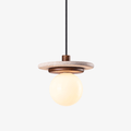 travertine-disk-pendant-light-anzaz-Yellow Travertine & Walnut color-1