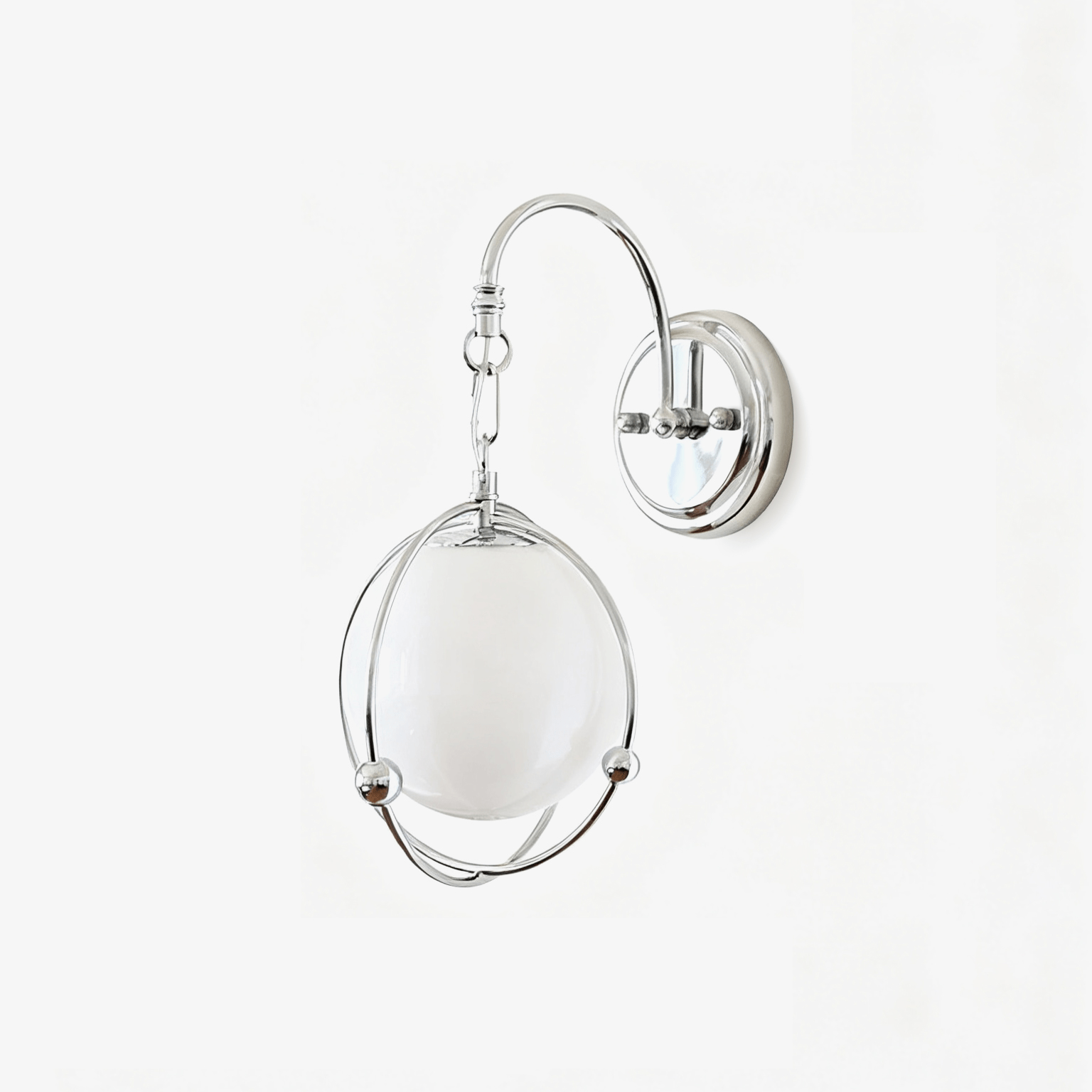 orb-cage-semi-wall-lamp-anzaz-Chrome & Beige-1