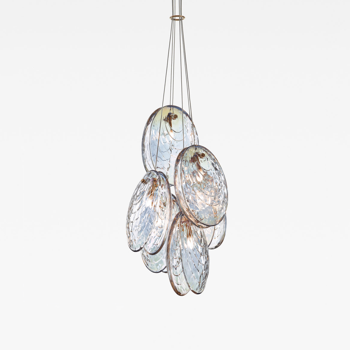 mussels-cluster-led-chandelier-anzaz-Gold & Clear-1