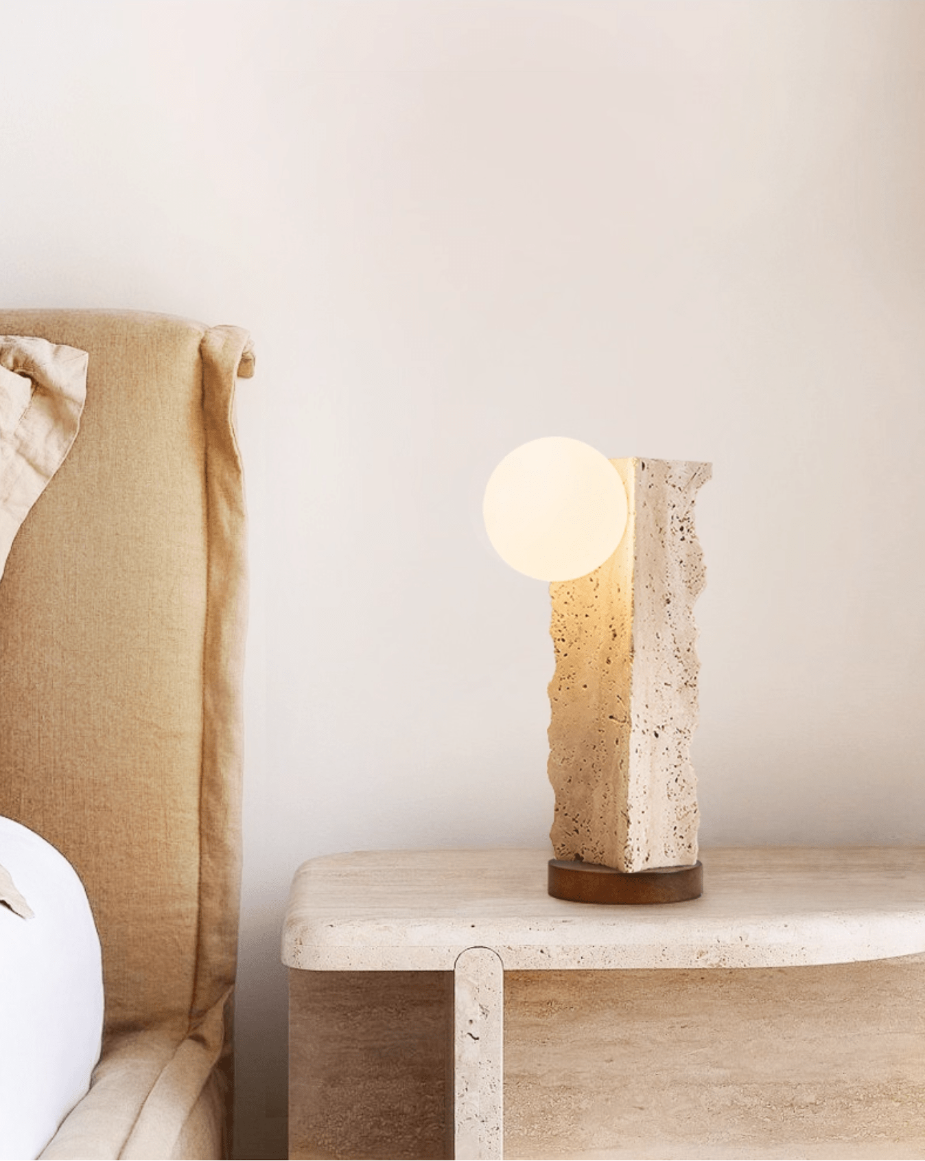 terra-travertine-orb-table-lamp-anzaz-Yellow Travertine & Walnut Color-3