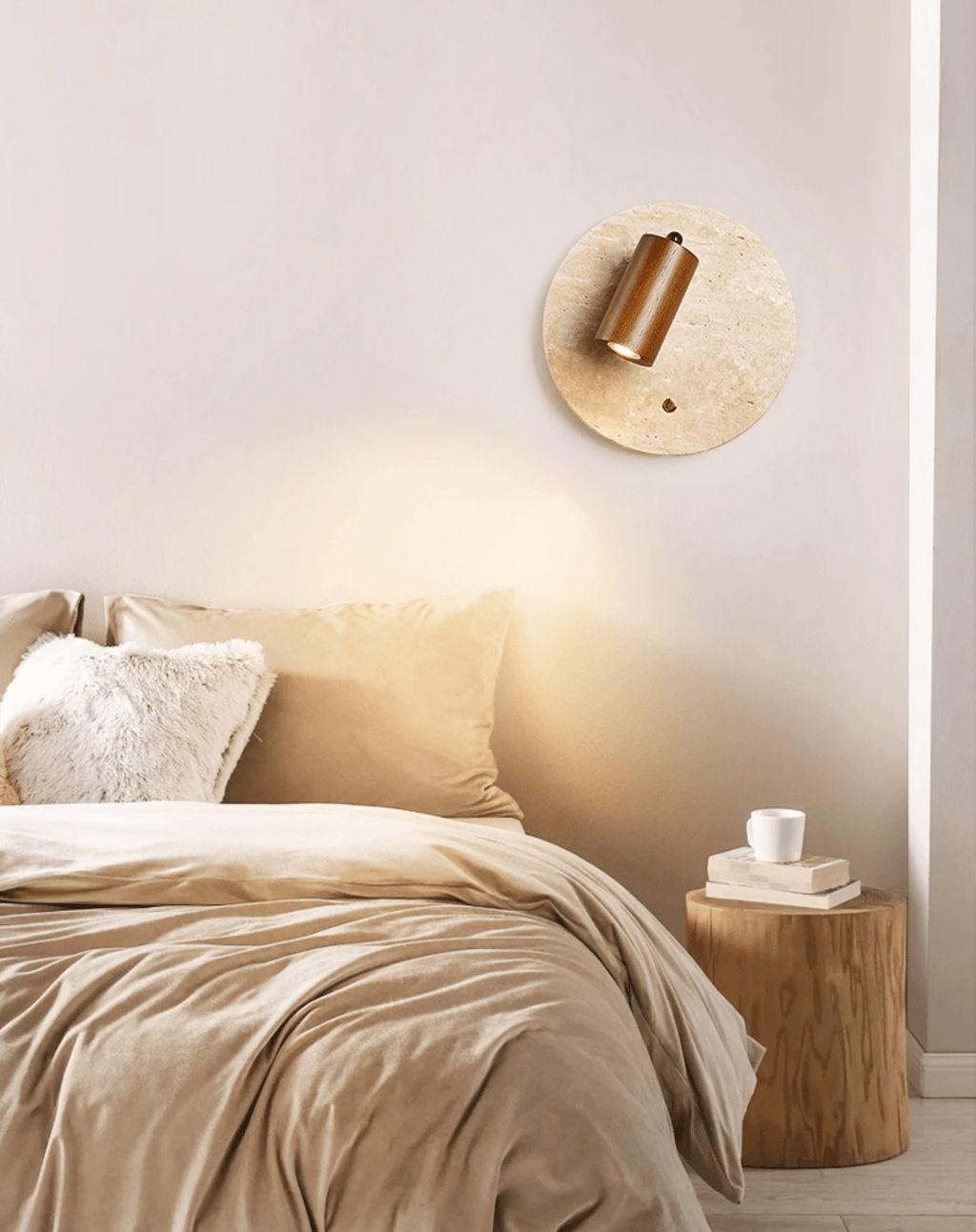 travertine-spot-wall-sconce-anzaz-Wood Color & Yellow Travertine-2