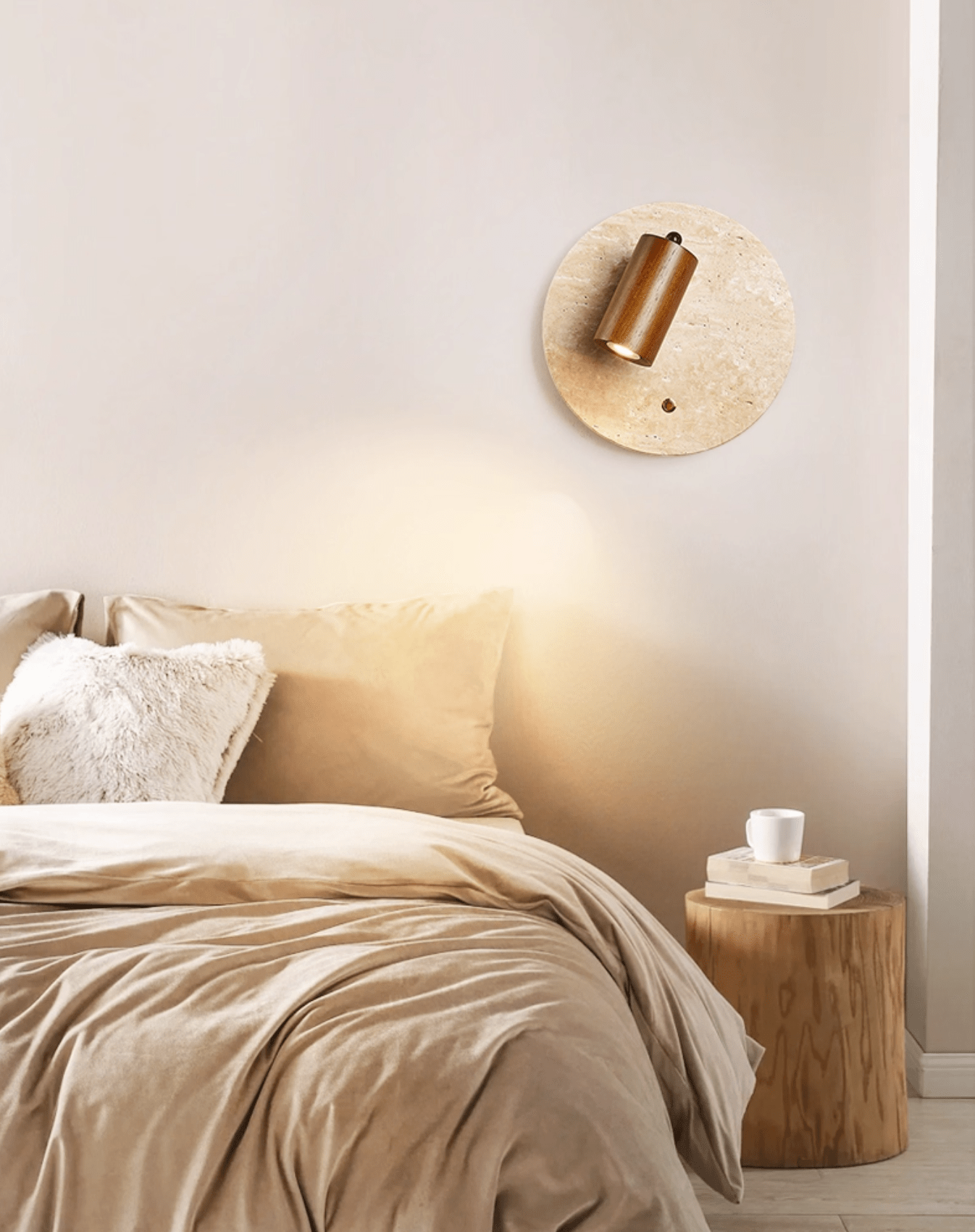travertine-spot-wall-sconce-anzaz-Wood Color & Yellow Travertine-2