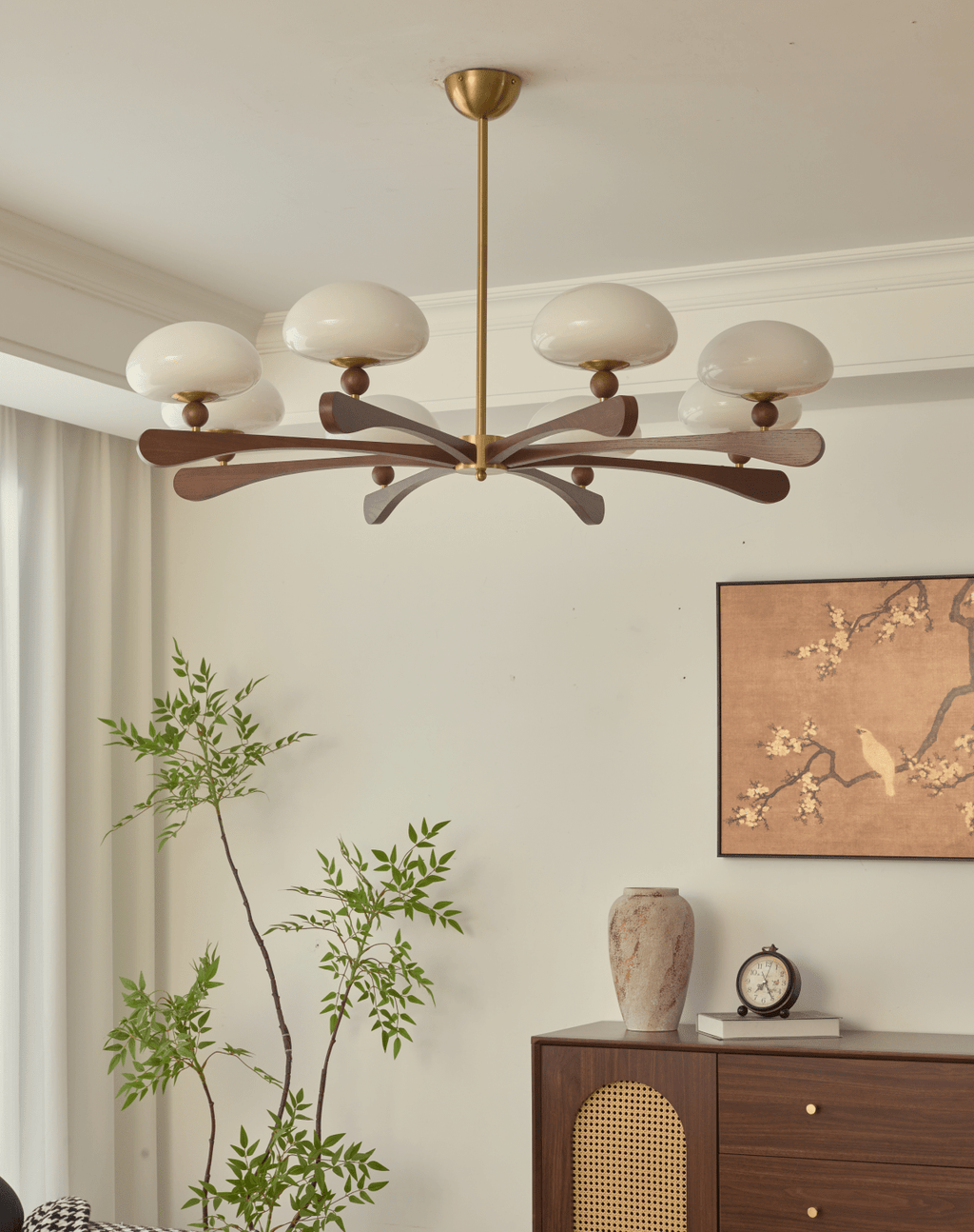 evander-ray-chandelier-anzaz-Walnut Color & Gold & White-4