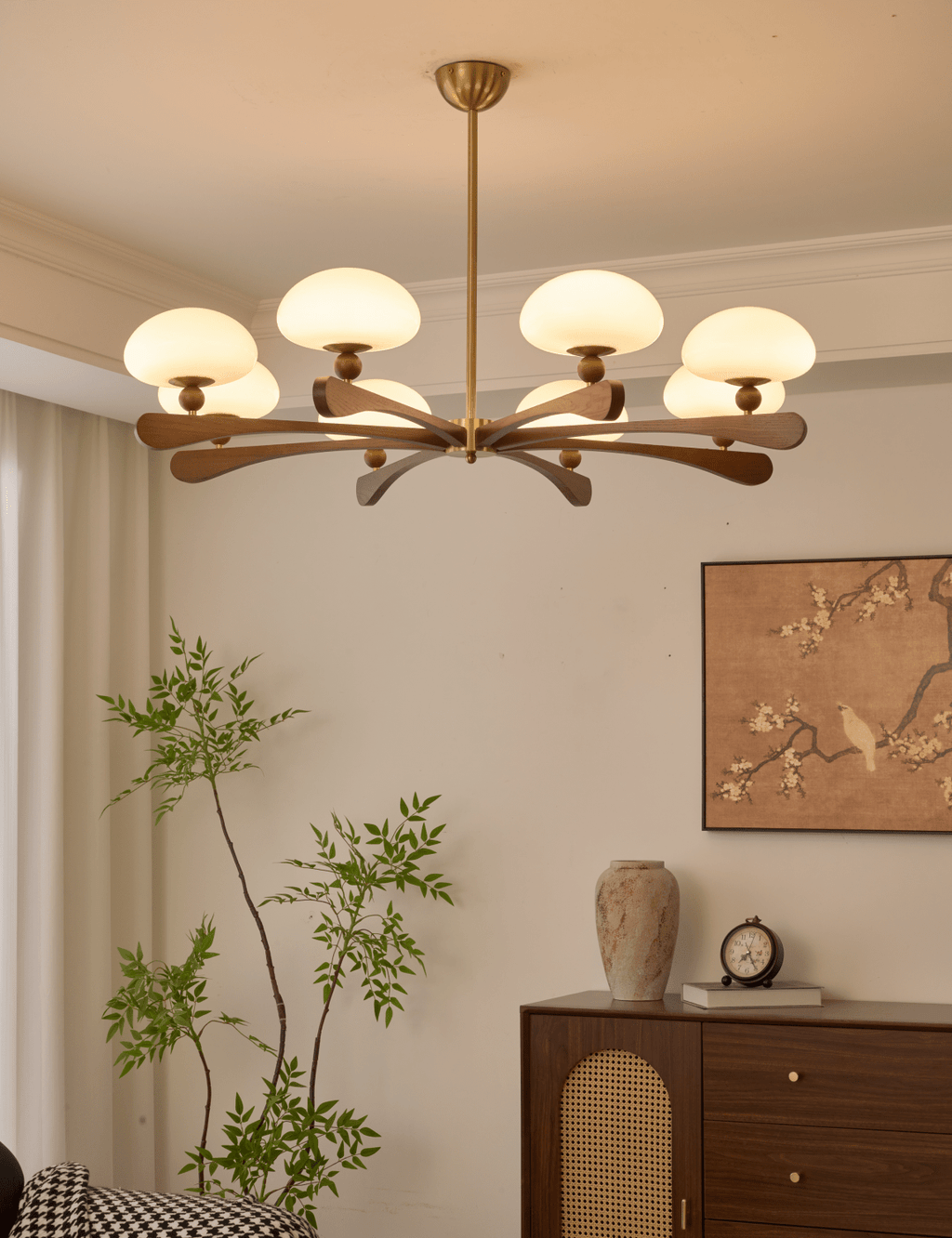 evander-ray-chandelier-anzaz-Walnut Color & Gold & White-3