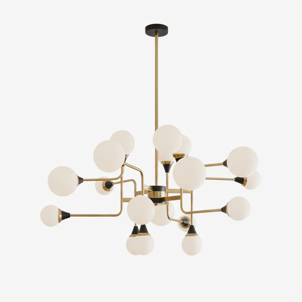 stilnovo-chandelier-anzaz-Black & Gold & White-1