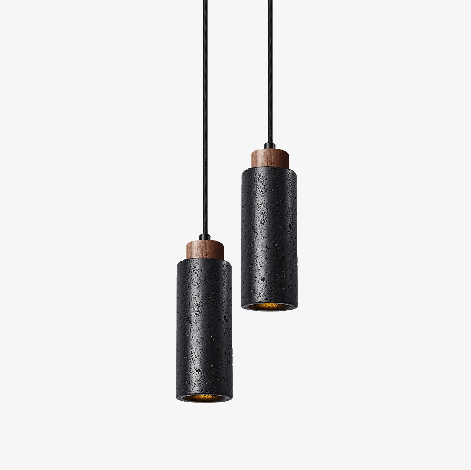 vulcan-mini-pendant-lamp-anzaz-Black Travertine & Dark walnut-1