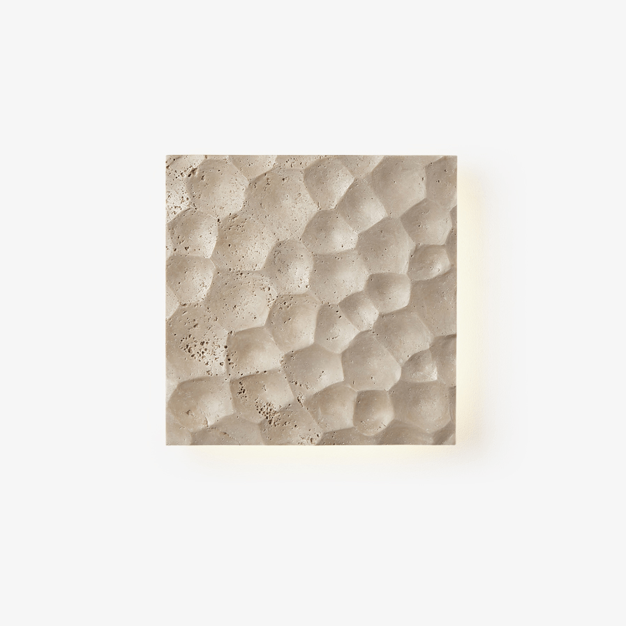 hive-hexagonal-texture-sconce-anzaz-Yellow Travertine-1