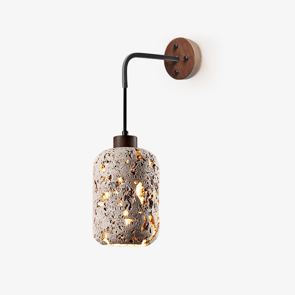 volcanic-glow-wall-sconce-anzaz-Yellow Travertine & Dark walnut-1