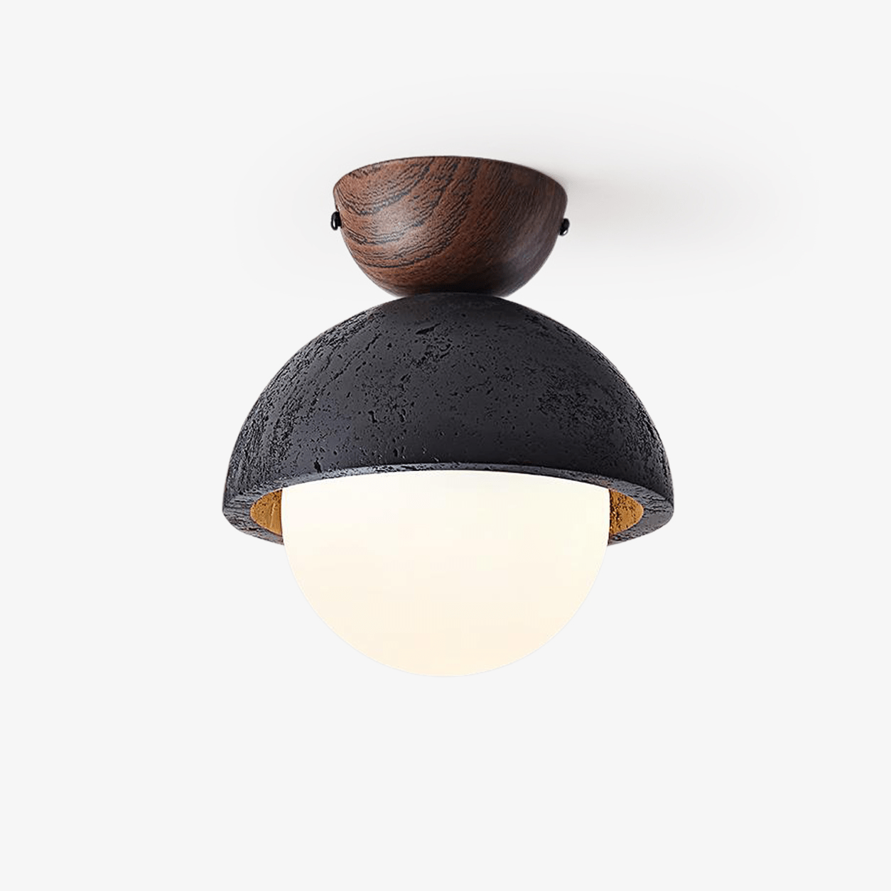 volcanic-orb-ceiling-lamp-anzaz-Black Travertine & White-1