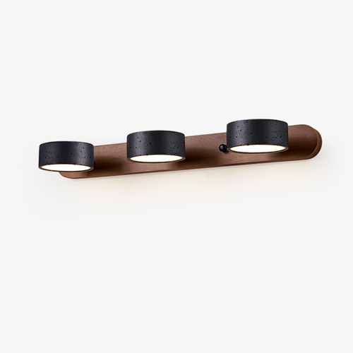 black-travertine-duo-wall-light-anzaz-Walnut Color & Black Travertine-1