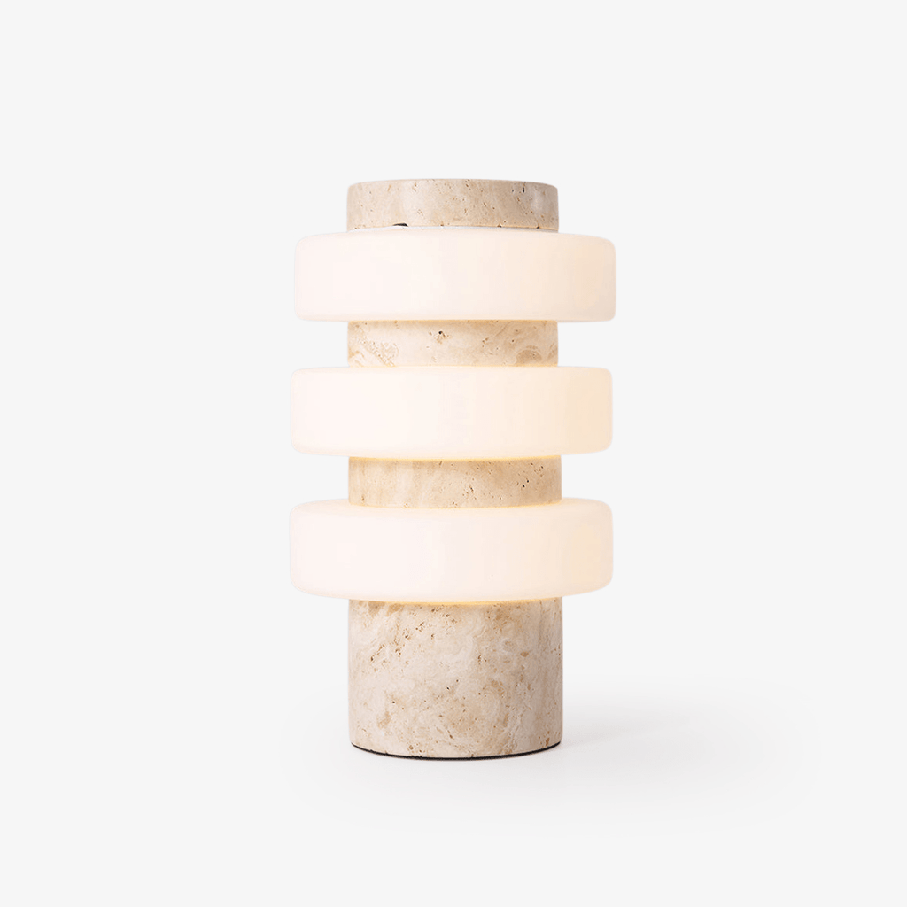 saturn-travertine-table-lamp-anzaz-Yellow Travertine & White-1