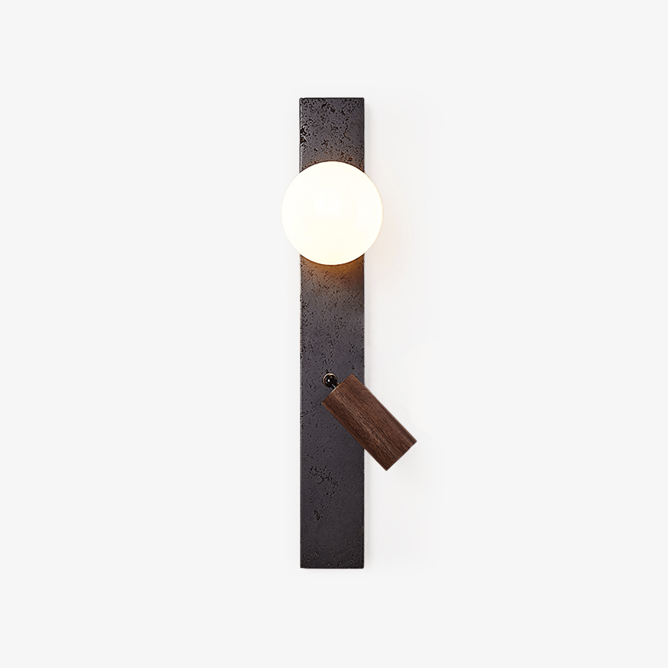 tecton-pivot-sconce-anzaz-Walnut Wood & Black Travertine-1