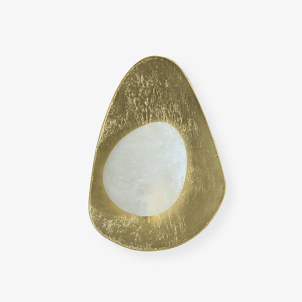 organic-gilded-pebble-sconce-anzaz-Gold & White-1