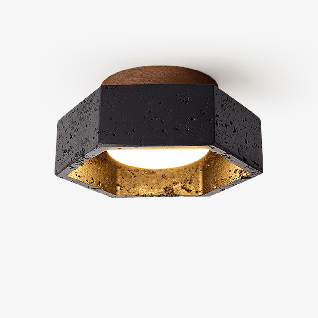 hexarion-ceiling-lamp-anzaz-Black Travertine & Walnut Wood-1