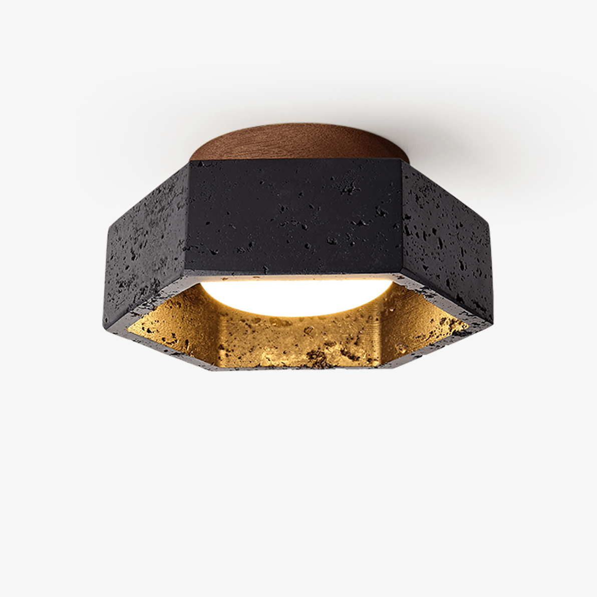 hexarion-ceiling-lamp-anzaz-Black Travertine & Walnut Wood-1