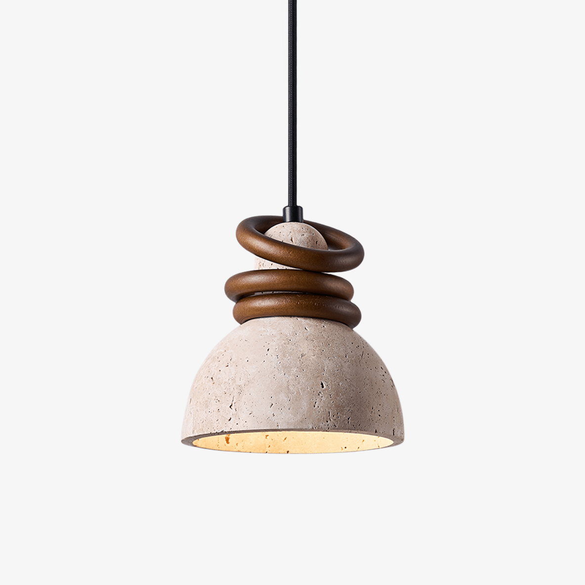 circoa-loop-pendant-lamp-anzaz-Walnut Color & Yellow Travertine-1