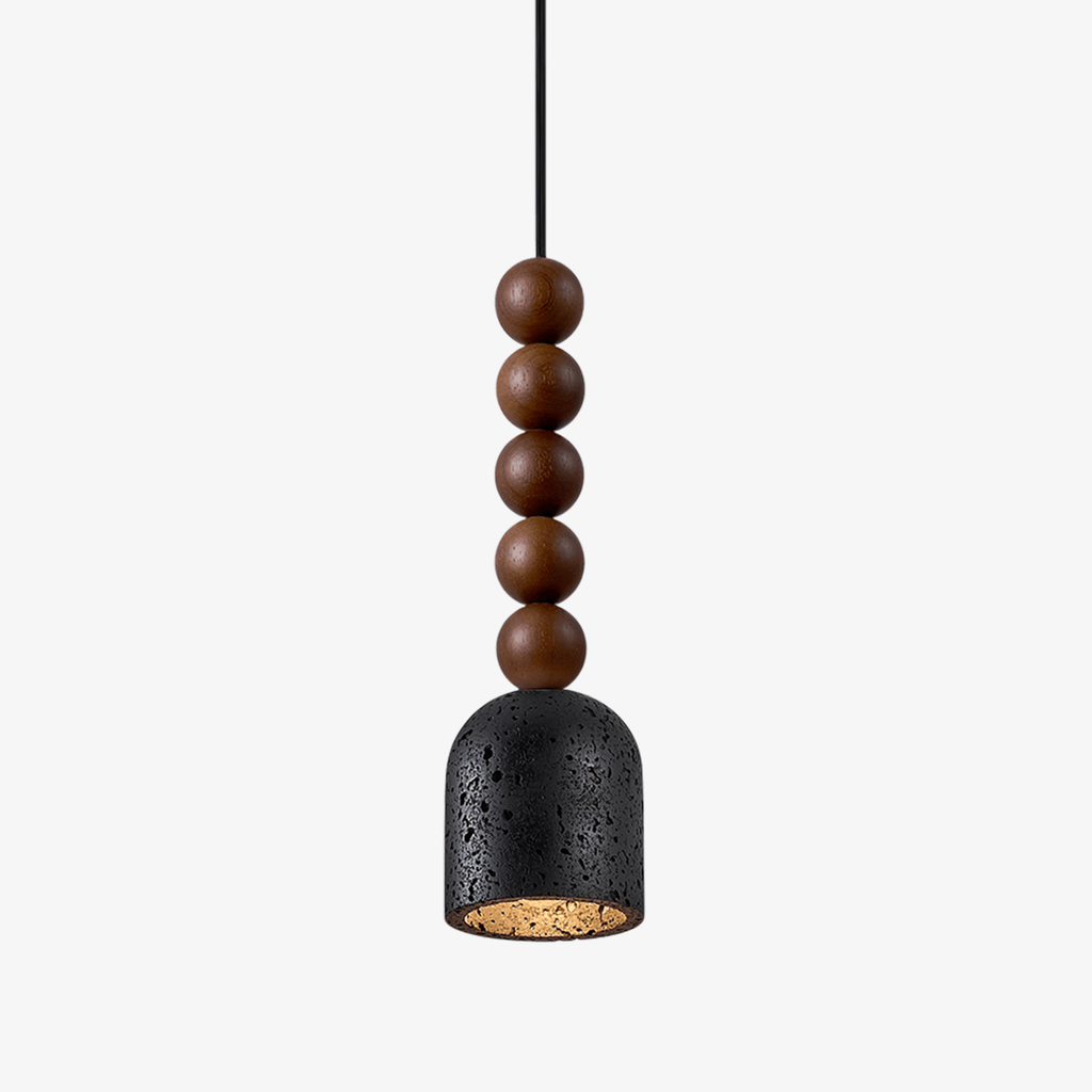 vareon-totem-pendant-lamp-anzaz-Walnut Color & Black Travertine-1