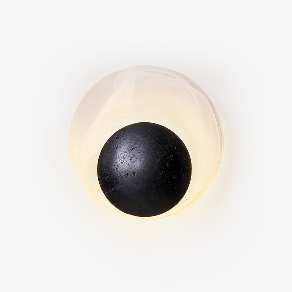eclipse-shell-wall-lamp-anzaz-Black Travertine & Clear-1