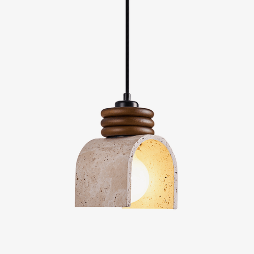 arcolo-travertine-pendant-lamp-anzaz-Walnut Color & Yellow Travertine-1