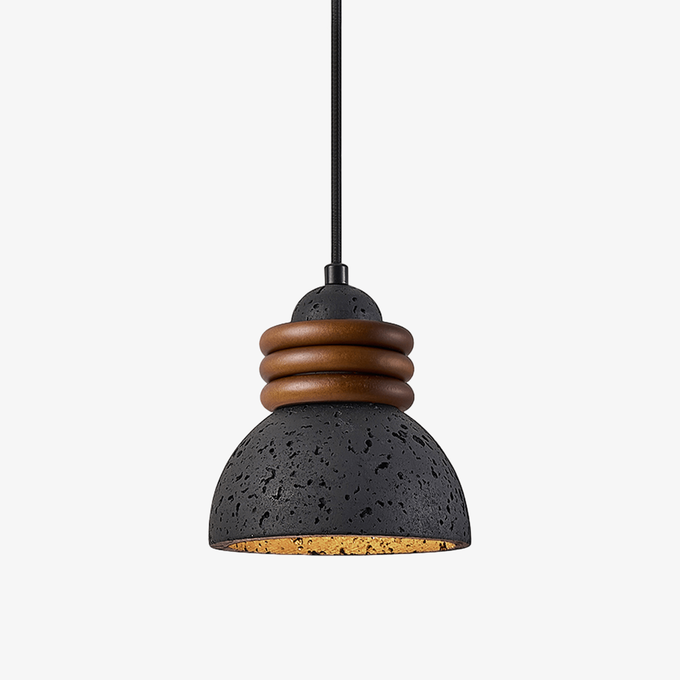 kuro-ring-pendant-lamp-anzaz-Black Travertine & Walnut Color-1