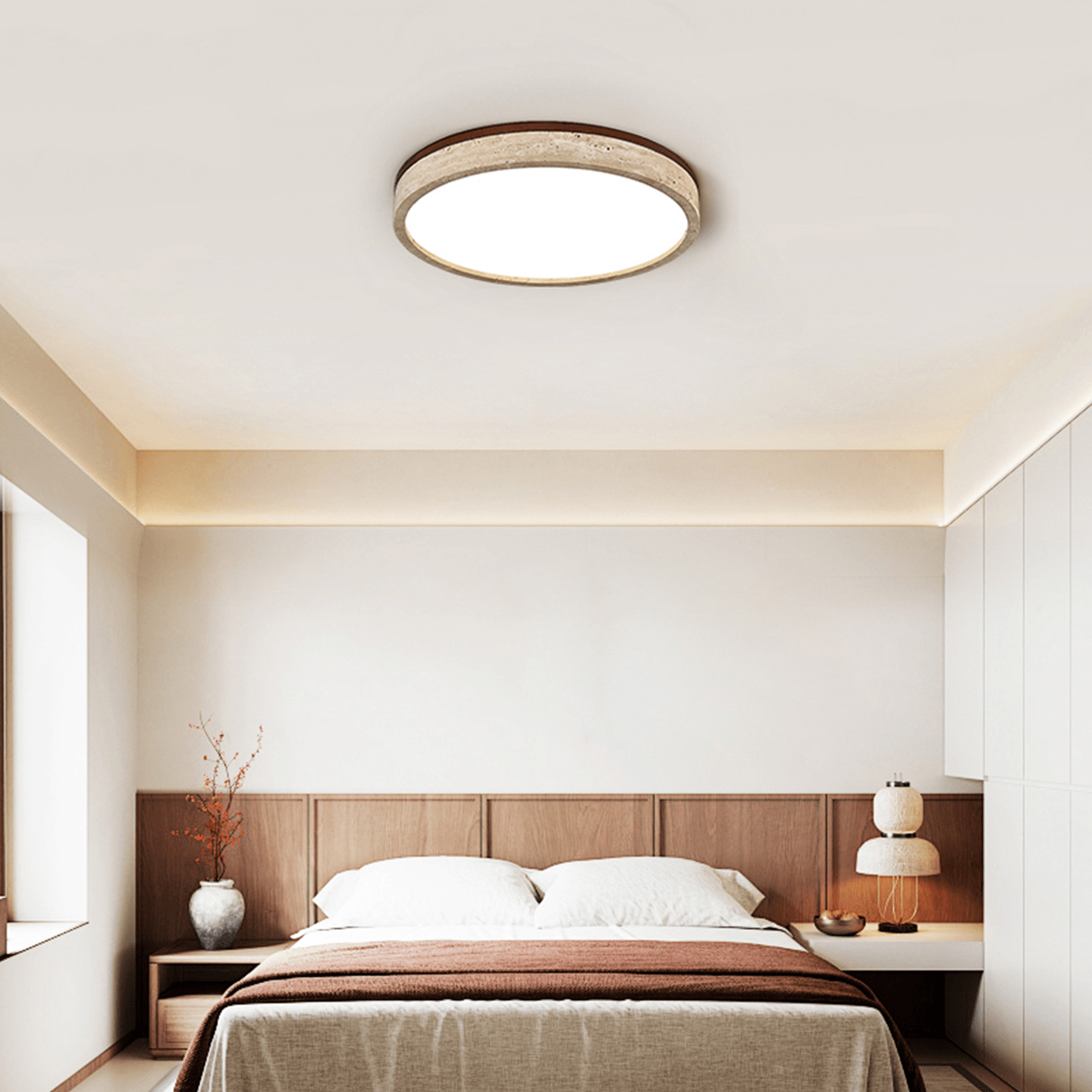 travertine-halo-round-ceiling-lamp-anzaz-Yellow Travertine & White-4